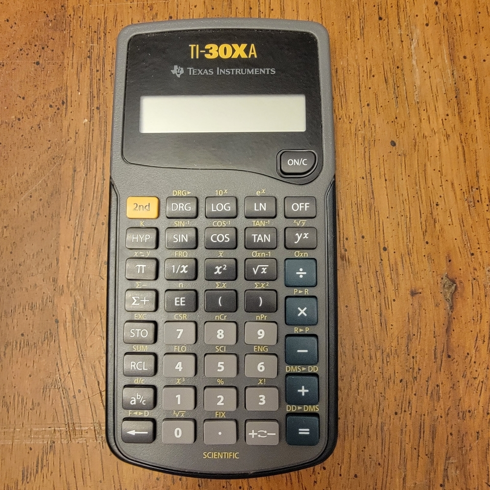 Texas Instruments TI-30XA Calculator - No Cover